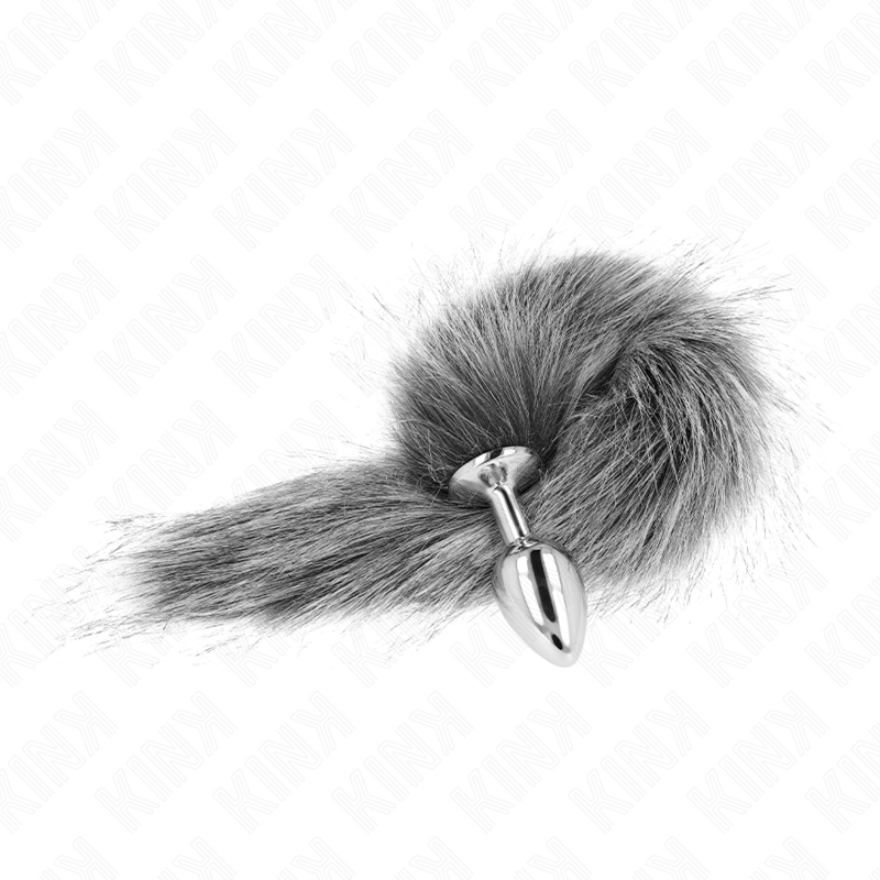 KINK - ANAL PLUG SIZE S 7 X 3 CM WITH SYNTHETIC TAIL 40 CM GRAY
