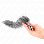 KINK - ANAL PLUG SIZE S 7 X 3 CM WITH SYNTHETIC TAIL 40 CM GRAY