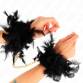 KINK - FEATHER HAND CUFFS WITH GOLD CHAIN ​​MODEL 1