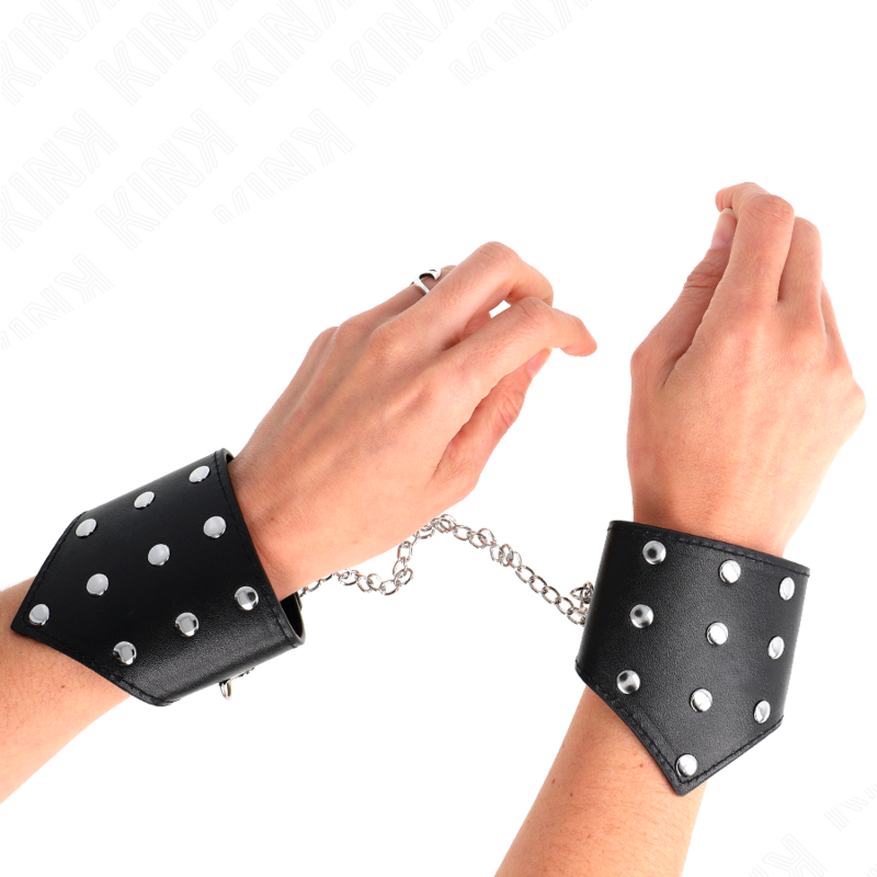KINK - BLACK POINT STYLE WRISTBANDS WITH CHAIN ​​ADJUSTABLE 17-23 CM X 8.5 CM