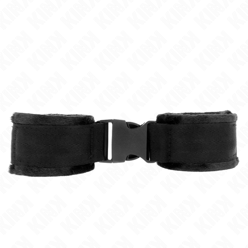 KINK - NYLON BIND HOOK&amp;LOOP WRIST RESTRAINTS RED-BLACK MODEL 1 AJDUSTABLE 25-35 CM X 6 CM