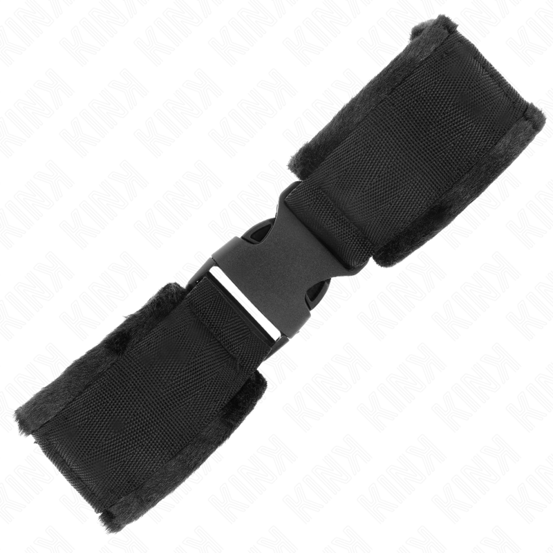 KINK - NYLON BIND HOOK&amp;LOOP WRIST RESTRAINTS RED-BLACK MODEL 1 AJDUSTABLE 25-35 CM X 6 CM