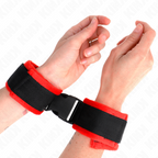 KINK - NYLON BIND HOOK&amp;LOOP WRIST RESTRAINTS BLACK MODEL 1 AJDUSTABLE 25-35 CM X 6 CM