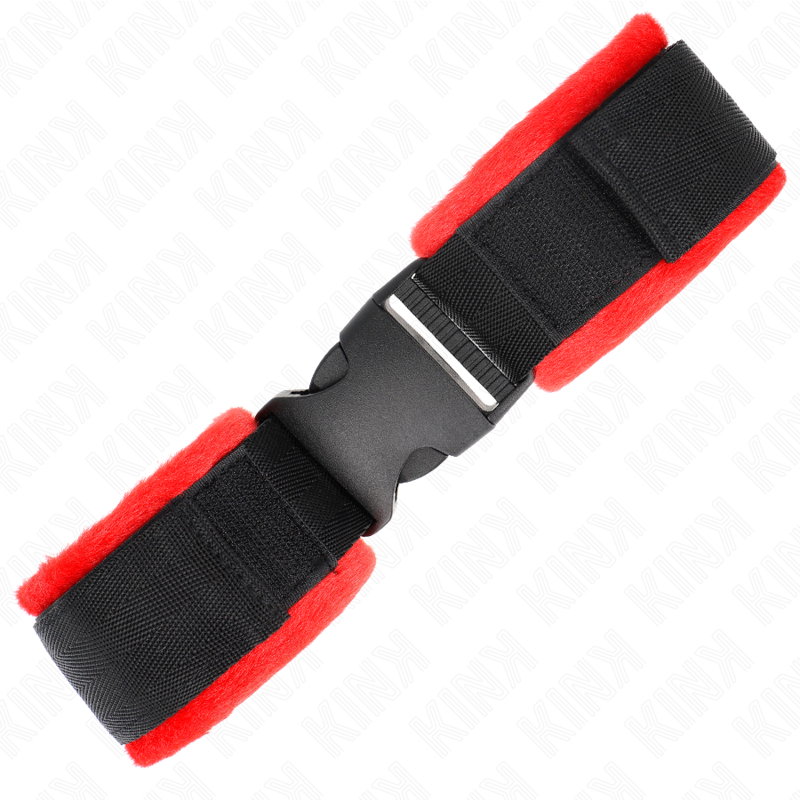 KINK - NYLON BIND HOOK&amp;LOOP WRIST RESTRAINTS BLACK MODEL 1 AJDUSTABLE 25-35 CM X 6 CM