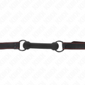 KINK - BONE GAG WITH LEATHERETTE STRAP BLACK ADJUSTABLE 41-57 CM