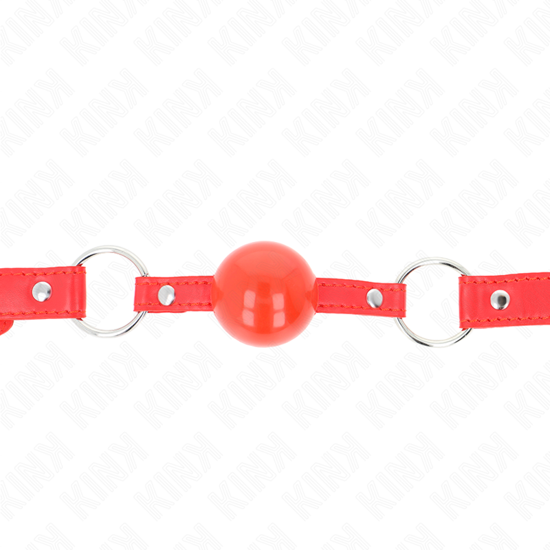 KINK - TPE BALL 4 CM GAG WITH ROJO CAP 60 x 2 CM