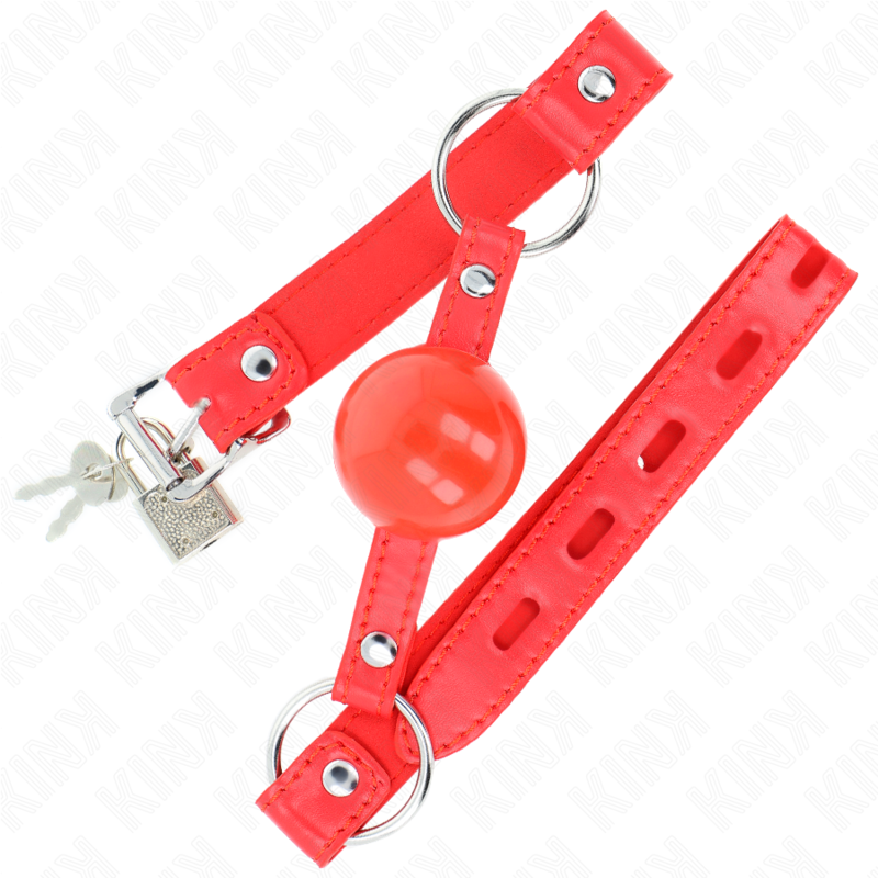 KINK - TPE BALL 4 CM GAG WITH ROJO CAP 60 x 2 CM