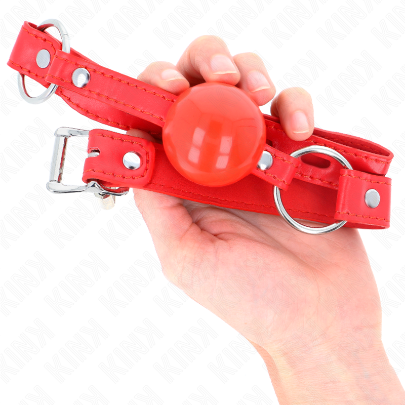 KINK - TPE BALL 4 CM GAG WITH ROJO CAP 60 x 2 CM