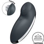 SATISFYER - TAP &amp; CLIMAX 2 VIBRATOR &amp; STIMULATOR GRAY