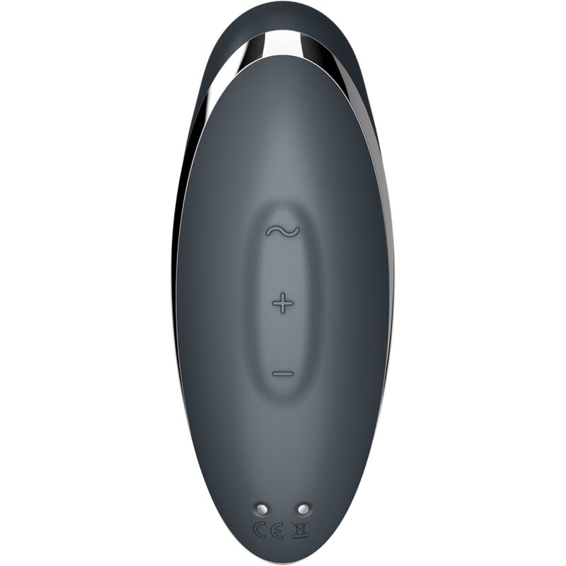 SATISFYER - TAP &amp; CLIMAX 2 VIBRATOR &amp; STIMULATOR GRAY