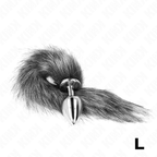 KINK - ANAL PLUG SIZE L 10 X 4 CM WITH SYNTHETIC TAIL 40 CM GRAY