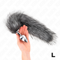 KINK - ANAL PLUG SIZE L 10 X 4 CM WITH SYNTHETIC TAIL 40 CM GRAY