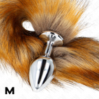 KINK - ANAL PLUG SIZE M 8 X 3.5 CM WITH SYNTHETIC TAIL 40 CM BROWN