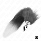 KINK - ANAL PLUG SIZE S 7 X 3 CM WITH SYNTHETIC TAIL 40 CM GRAY AND WHITE