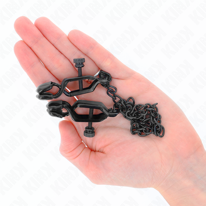 KINK - FLAT CHAIN ​​NIPPLE CLAMPS BLACK 30 CM