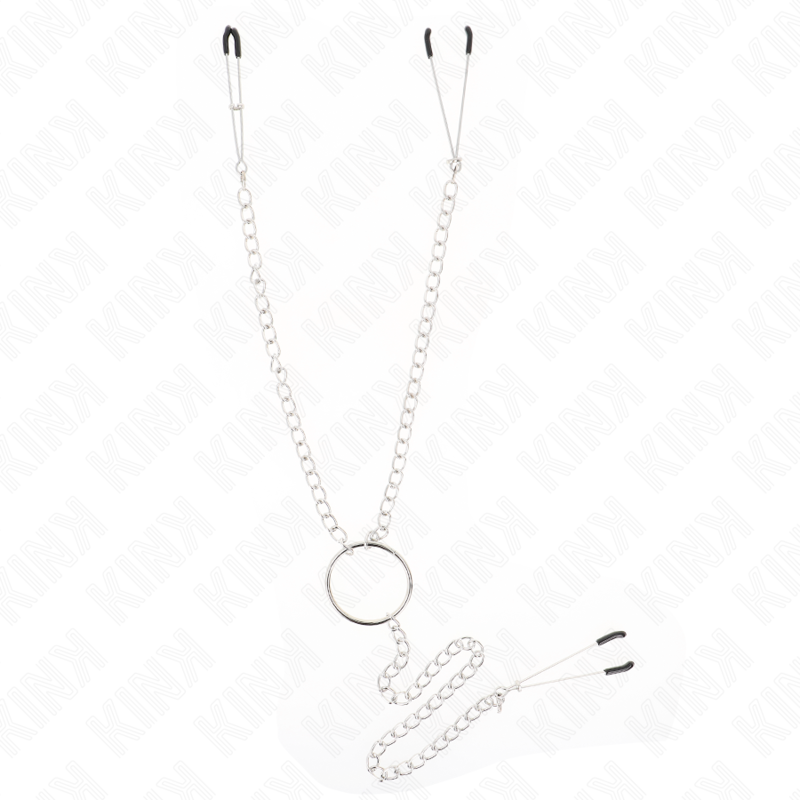 KINK - TRIPLE NIPPLE AND CLIT CLAMPS WITH CHAIN ​​MODEL 1