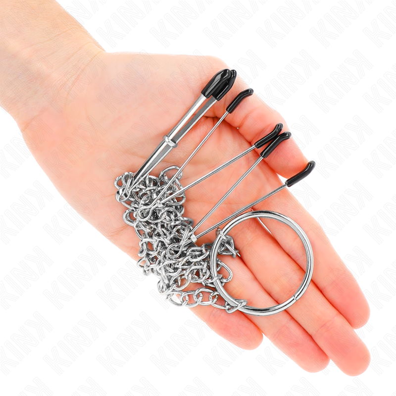 KINK - TRIPLE NIPPLE AND CLIT CLAMPS WITH CHAIN ​​MODEL 1
