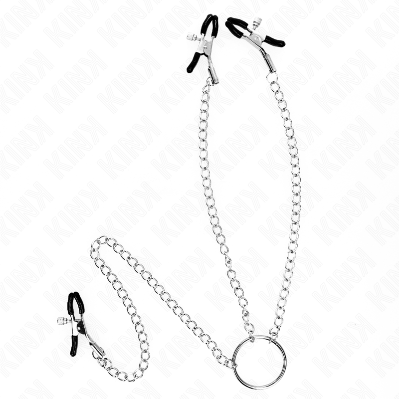 KINK - TRIPLE NIPPLE AND CLIT CLAMPS WITH CHAIN ​​MODEL 0