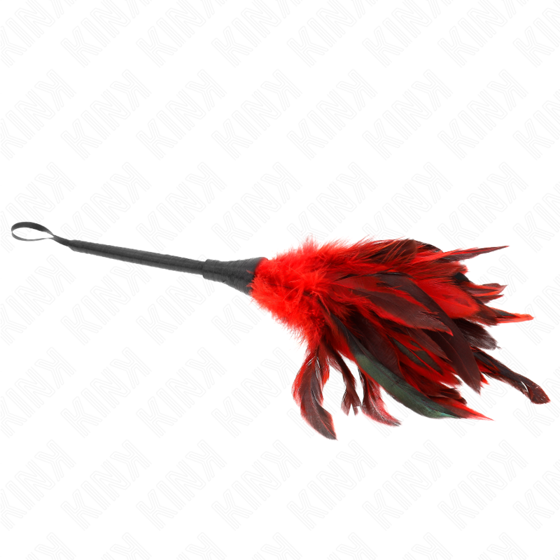 KINK - RED MAID'S HORN SHAPED TICKLE CHICKEN FEATHERS 36 CM