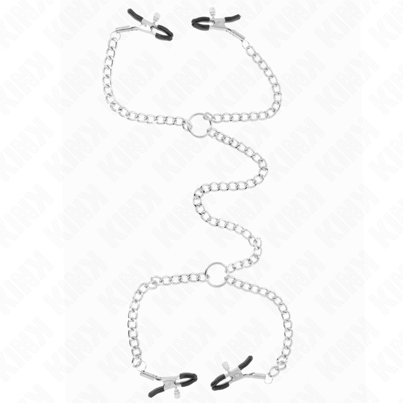 KINK - 4 CHAIN ​​NIPPLE CLAMPS 32 CM WITH LITTLE CHAINS 14 CM