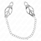 KINK - JAPANESE CLOVER NIPPLE CLAMPS WITH CHAIN ​​SILVER 30 CM