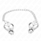 KINK - JAPANESE CLOVER NIPPLE CLAMPS WITH CHAIN ​​SILVER 30 CM