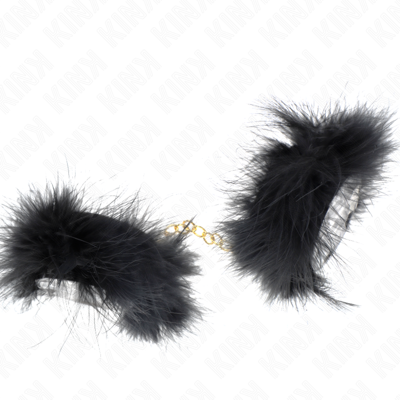 KINK - FEATHER HAND CUFFS WITH GOLD CHAIN ​​MODEL 0