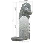 PRETTY LOVE - REALISTIC PENIS ENLARGER AND DELAY SLEEVE MODEL 2 GRAY