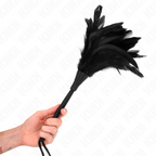 KINK - BLACK MAID'S HORN SHAPED TICKLE CHICKEN FEATHERS 36 CM