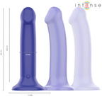INTENSE - VICTORIA VIBRATOR WITH SUCTION CUP 10 VIBRATIONS DARK BLUE REMOTE CONTROL