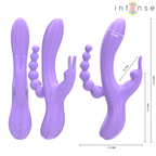 INTENSE - MIKO TRIPLE VIBRATOR RABBIT &amp; STIMULATOR &amp; ANAL 7 VIBRATIONS PURPLE