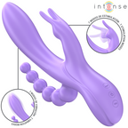 INTENSE - MIKO TRIPLE VIBRATOR RABBIT &amp; STIMULATOR &amp; ANAL 7 VIBRATIONS PURPLE