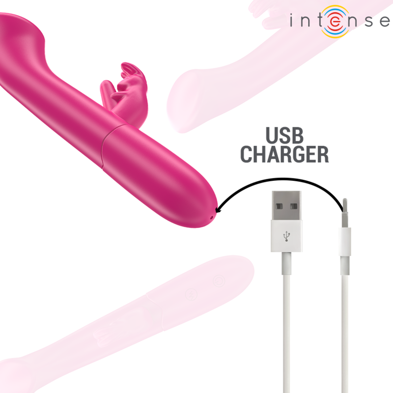 INTENSE - JULIETA RABBIT VIBRATOR 18.6 CM 10 VIBRATION PINK