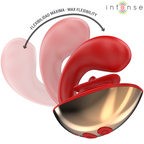 INTENSE - MARIAH VIBRATOR &amp; STIMULATOR IN U SHAPE 10 VIBRATIONS RED