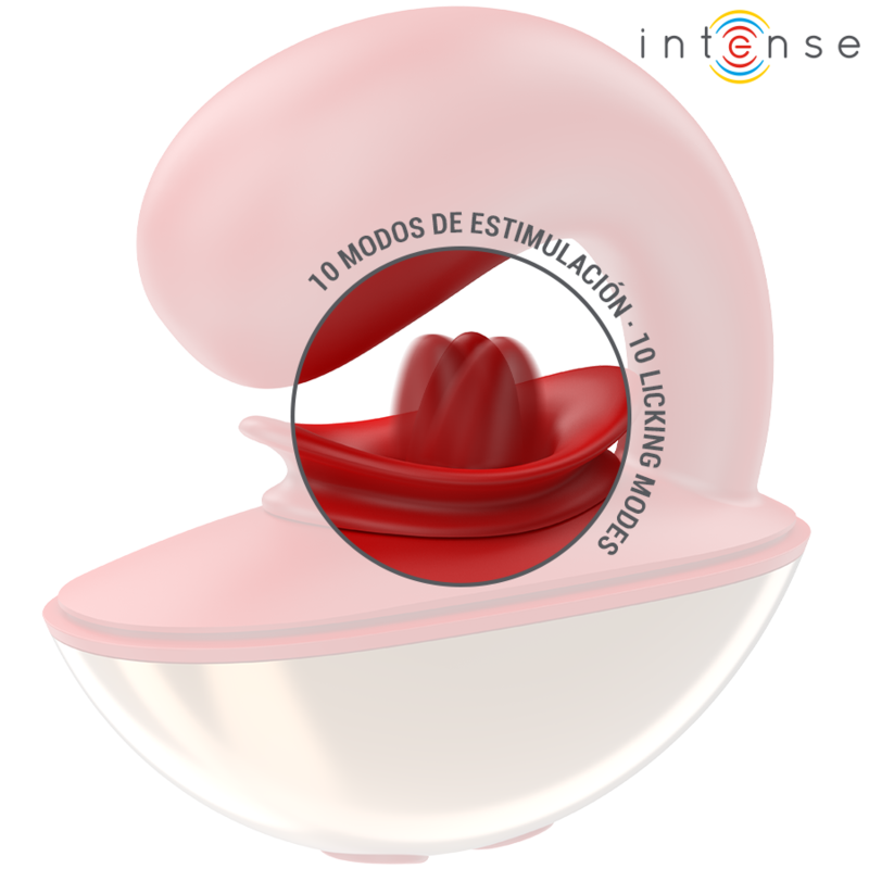INTENSE - MARIAH VIBRATOR &amp; STIMULATOR IN U SHAPE 10 VIBRATIONS RED