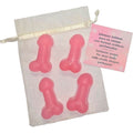 DIABLO PICANTE - 4 PENIS-SHAPED PERFUME MINI SOAPS PINK