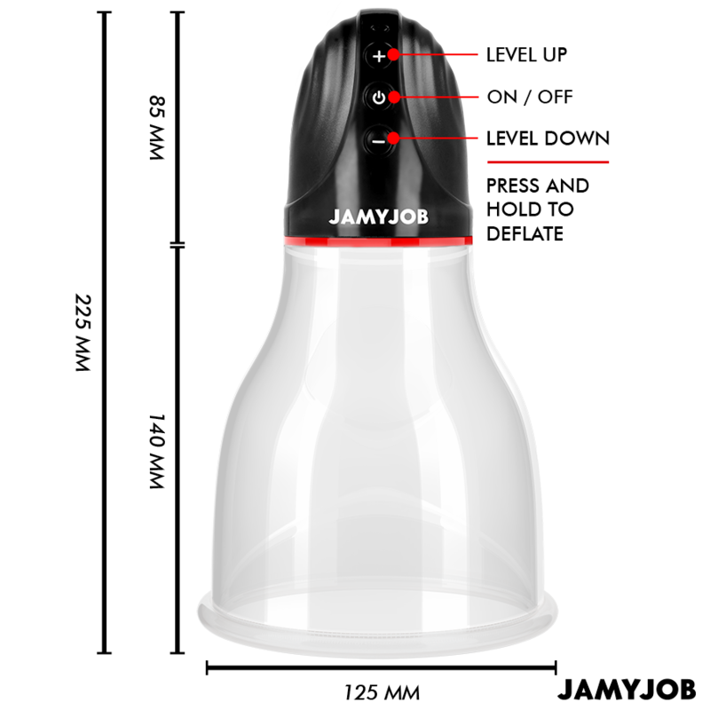 JAMYJOB - XPAND LITE AUTOMATIC TESTIC PUMP 3 SUCTION LEVELS GRAY