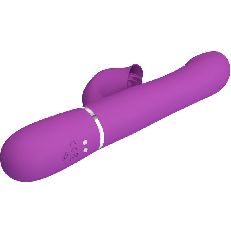 PRETTY LOVE - 4 IN 1 MULTIFUNCTION VIBRATOR &amp; STIMULATOR PURPLE