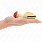 KINK - PLUG ANAL GOLD ROSE RED SIZE L
