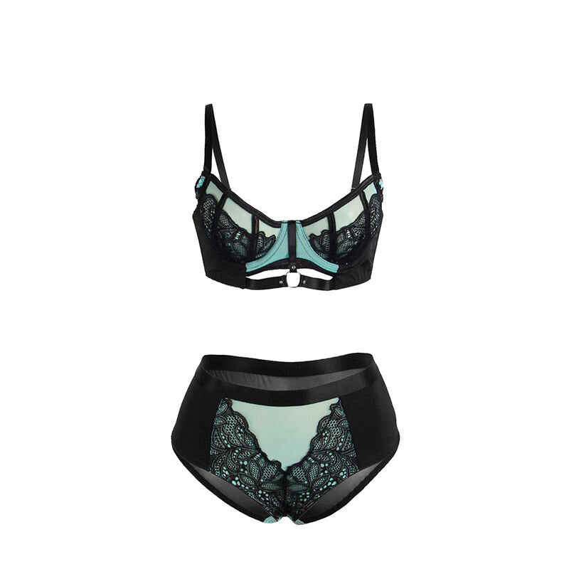 SUBBLIME - 955557 GREEN PATENT LEATHER MESH ZIPPER GOOD SET S/M