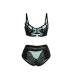 SUBBLIME - 955557 GREEN PATENT LEATHER MESH ZIPPER GOOD SET S/M