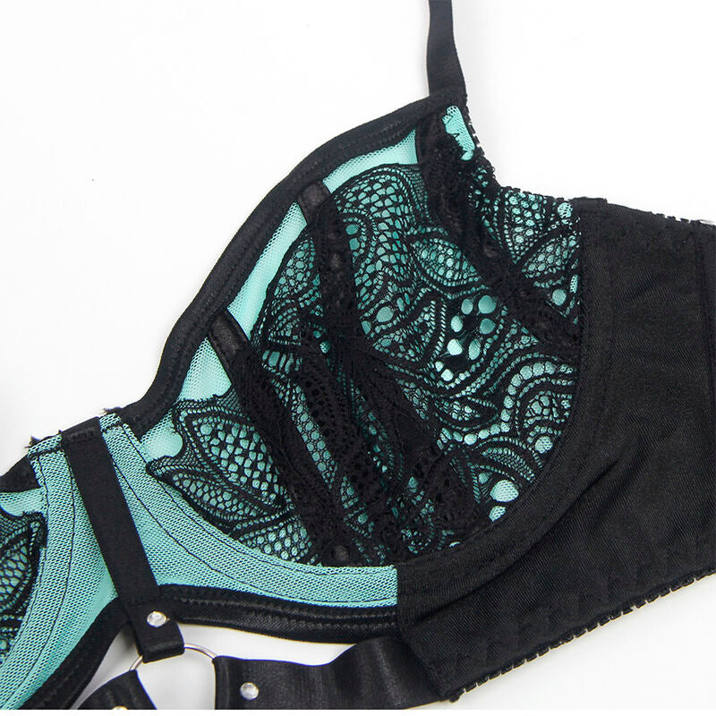 SUBBLIME - 955557 GREEN PATENT LEATHER MESH ZIPPER GOOD SET S/M