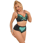 SUBBLIME - 955557 GREEN PATENT LEATHER MESH ZIPPER GOOD SET S/M