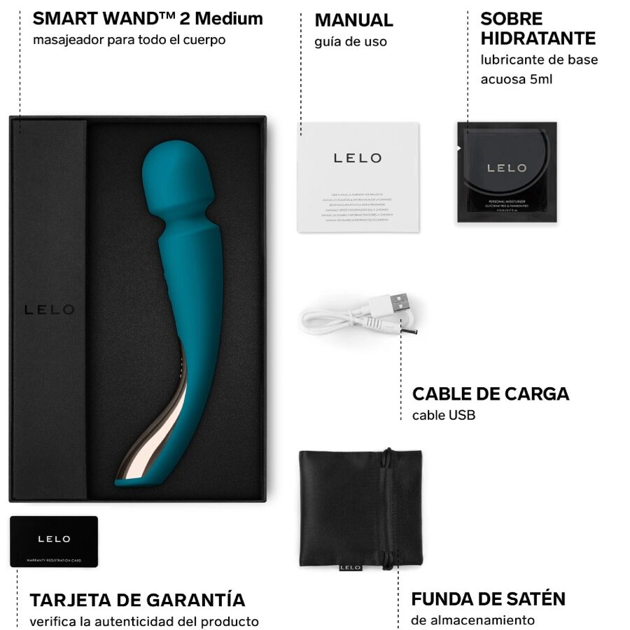LELO - SMART MEDIUM WAND 2 OCEAN BLUE MASSAGE