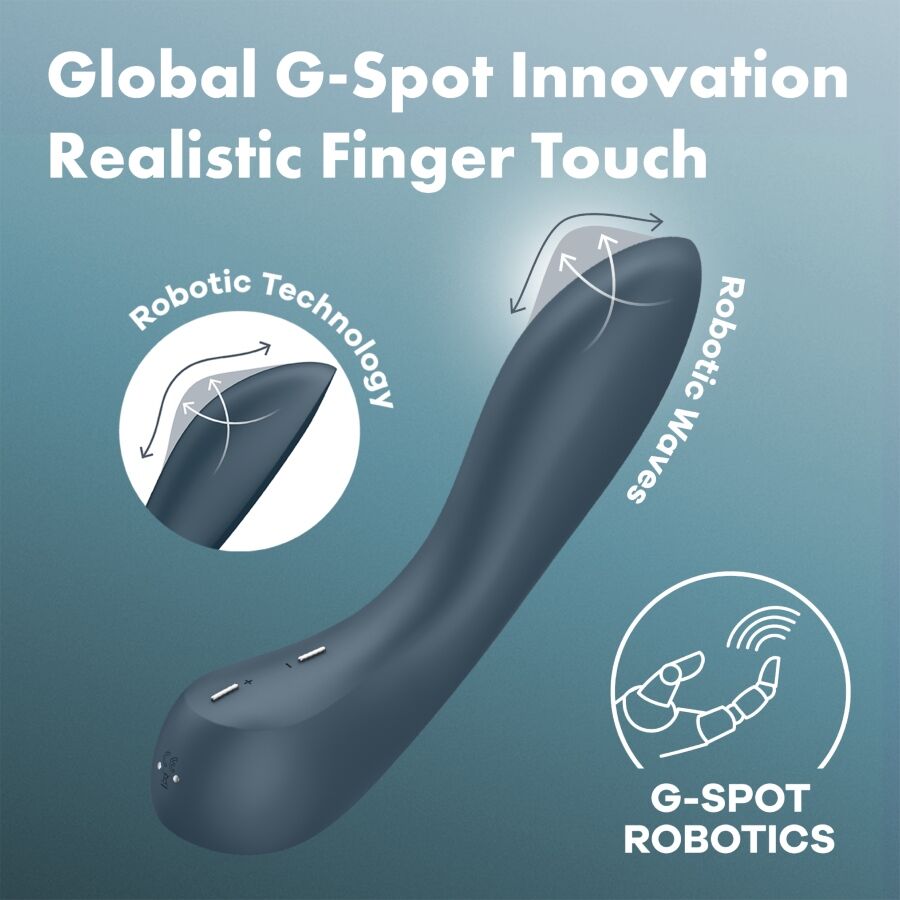 SATISFYER - G-SPOT WAVE 4 12 VIBRATION PROGRAM VIBRATOR DARK GRAY