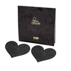 BIJOUX - INDISCRET'S FLASH BLACK HEART NIPPLE CUTS