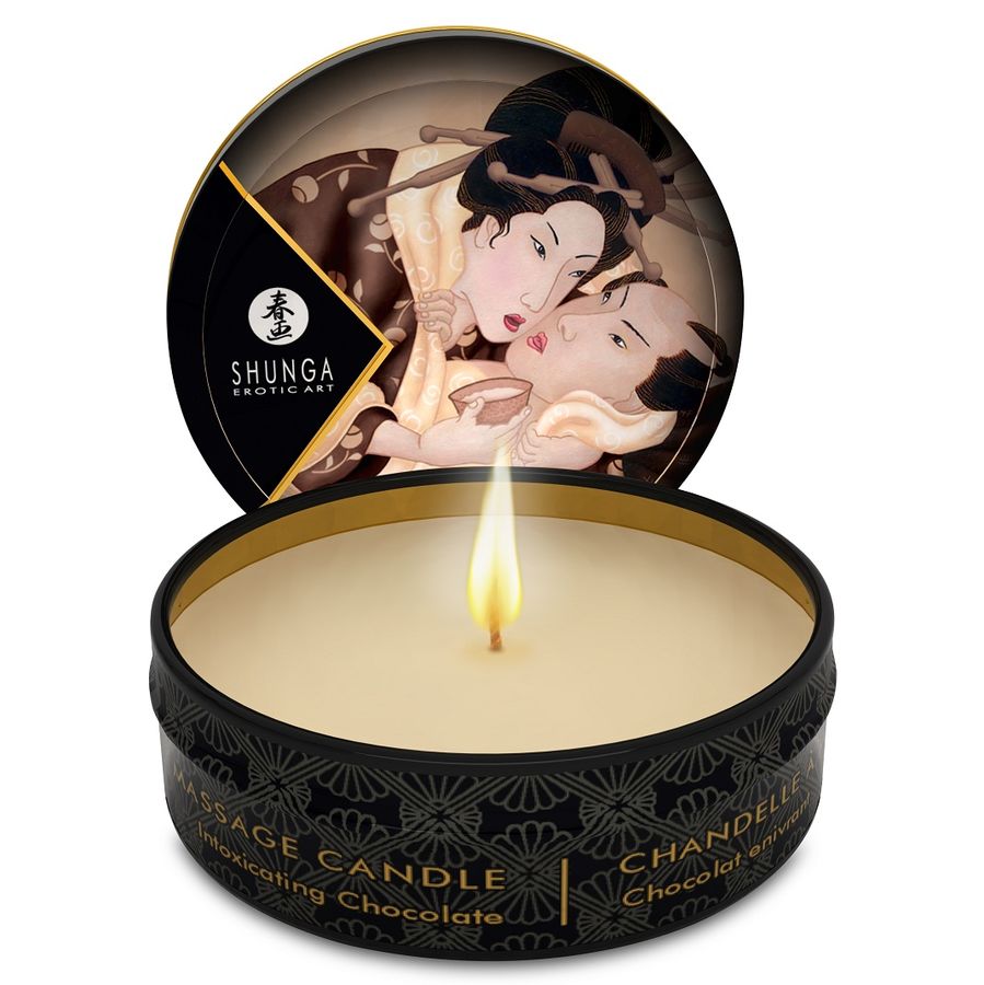 SHUNGA - MINI CARES BY CANDELIGHT CHOCOLATE MASSAGE CANDLE 30 ML