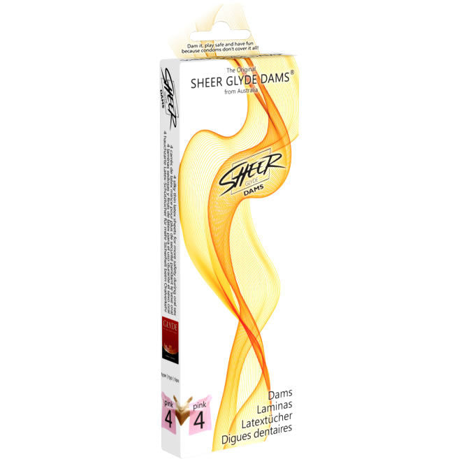 SHEER GLYDE - WOMEN'S LAMINAS LATEX ORAL SEX STRAWBERRY