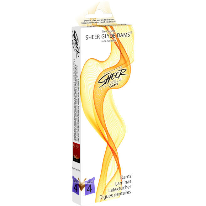 SHEER GLYDE - WOMEN'S LAMINAS LATEX ORAL SEX WILD BLACKBERRIES