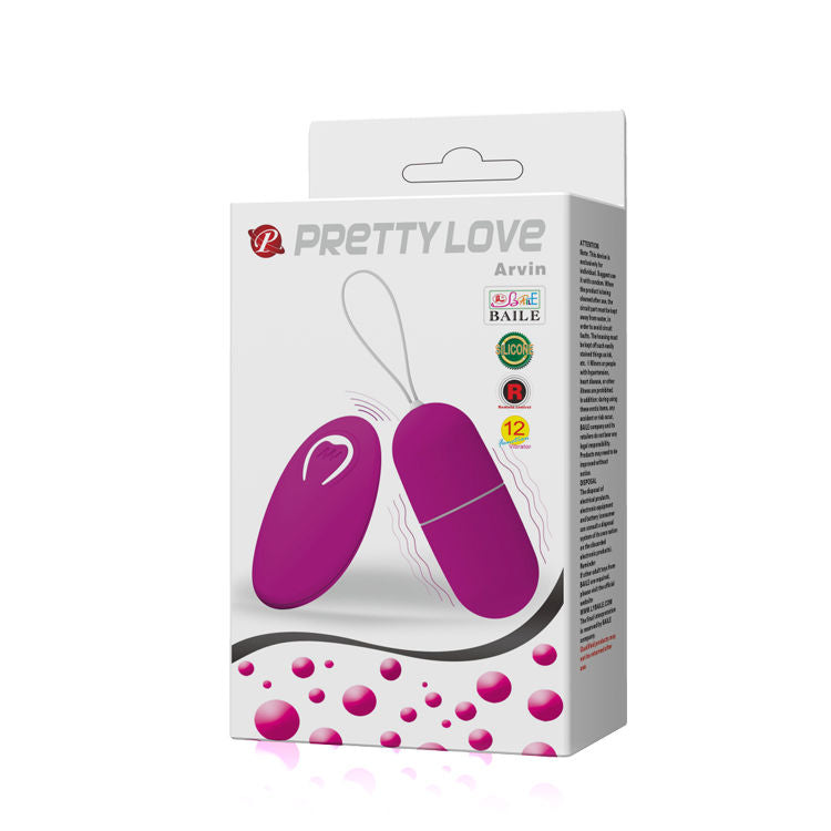 PRETTY LOVE - VIBRATING EGG ARVIN REMOTE CONTROL 12V 